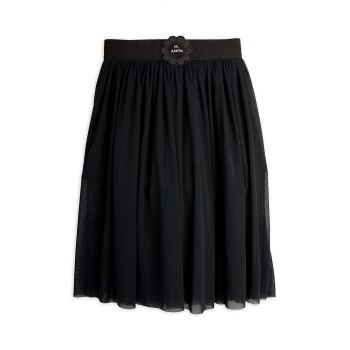 Mini Rodini fusta Tulle culoarea negru, midi, drept, 2473014299