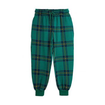 Mini Rodini pantaloni de trening din bumbac pentru copii culoarea verde, modelator, 2473013875