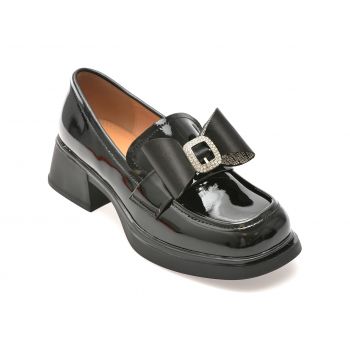 Mocasini casual GRYXX negri, 750312, din piele naturala lacuita