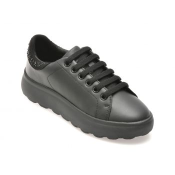 Pantofi casual GEOX negri, D46TCB, din piele naturala