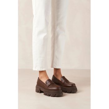 Pantofi loafer din piele cu toc masiv Trailblazer