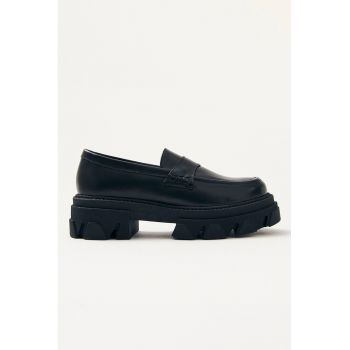 Pantofi loafer din piele cu toc masiv Trailblazer