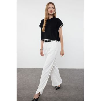 Pulover crop lejer striat