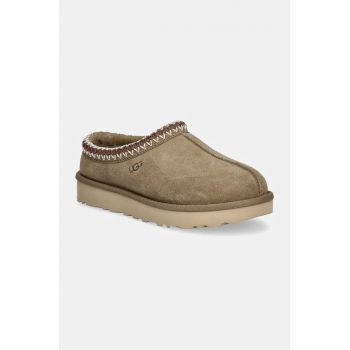 UGG papuci din piele intoarsa Tasman culoarea bej, 5955-ALP