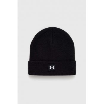 Under Armour caciula copii culoarea negru, din tesatura neteda