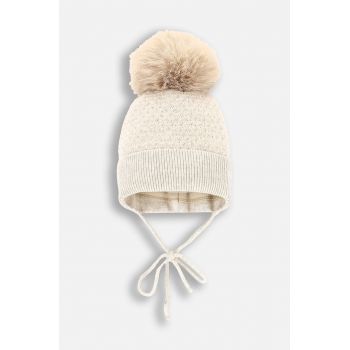 Coccodrillo caciula copii culoarea bej, ACCESSORIES WINTER GIRL