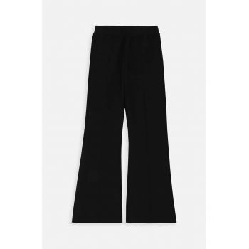 Coccodrillo pantaloni copii culoarea negru, neted, BACK TO SCHOOL GIRL