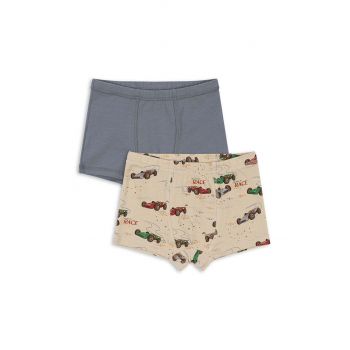 Konges Sløjd boxeri copii BASIC 2 PACK BOY BOXERS GOTS 2-pack culoarea bej, KS101405