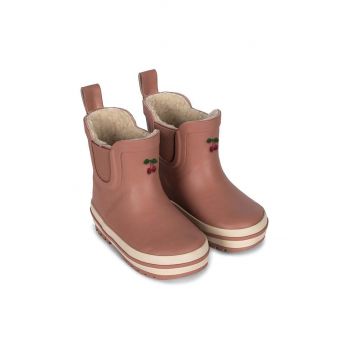 Konges Sløjd cizme copii ROI RAIN BOOT LOW culoarea roz, KS101290