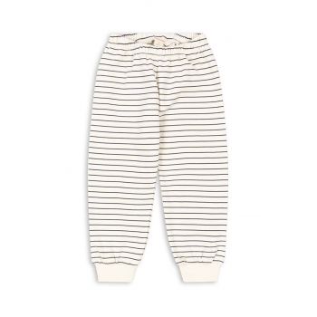 Konges Sløjd pantaloni de trening pentru copii AMIO SWEAT PANTS GOTS culoarea alb, modelator, KS101393