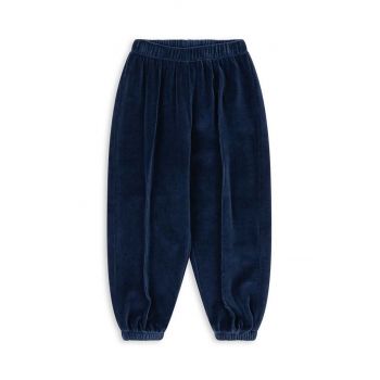 Konges Sløjd pantaloni de trening pentru copii WALLY SWEAT PANTS GOTS culoarea albastru marin, neted, KS101732