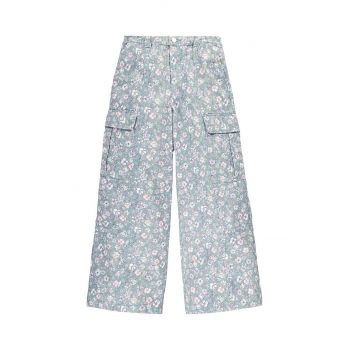 Levi's pantaloni de bumbac pentru copii TWILL '94 BAGGY WIDE LEG culoarea turcoaz, modelator, 4EL019