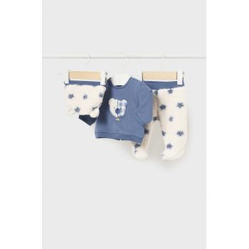 Mayoral Newborn compleu bebe culoarea albastru marin, 2514