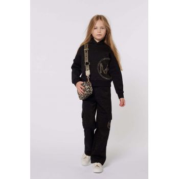 Michael Kors pantaloni de trening pentru copii culoarea negru, cu imprimeu, R30183