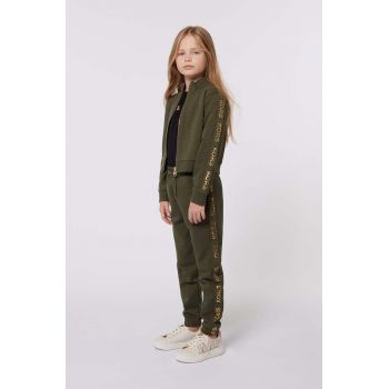 Michael Kors pantaloni de trening pentru copii culoarea verde, cu imprimeu, R30177