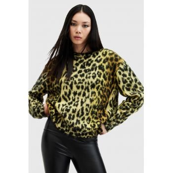 Pulover supradimensionat cu animal print Lex