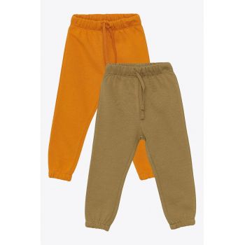 Set de pantaloni de trening cu model uni - 2 perechi