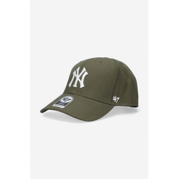 47brand sapca New York Yankees culoarea verde, cu imprimeu