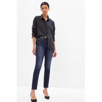 Blugi skinny cu talie inalta