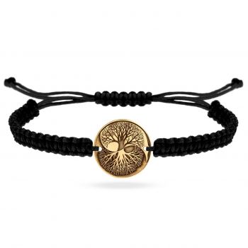 Bratara Tree of Life Yin si Yang Copacul Vietii din aur 14k