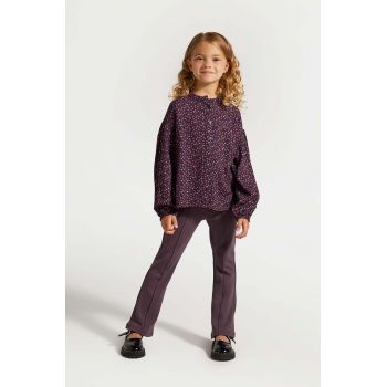 Coccodrillo pantaloni copii culoarea violet, neted, ACADEMY GIRL KIDS