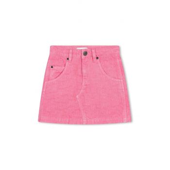 Marc Jacobs fusta denim pentru copii culoarea roz, mini, drept, W60246