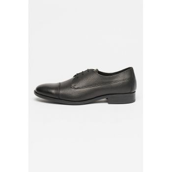 Pantofi derby din piele cu aplicatie cap-toe Colby