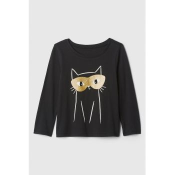 Bluza de bumbac cu imprimeu grafic