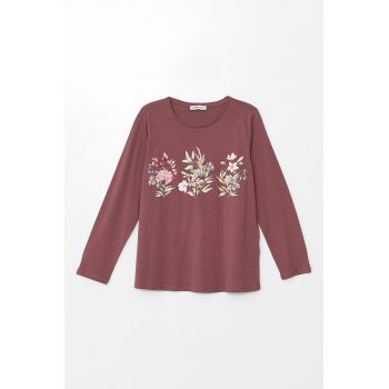 Bluza din bumbac cu imprimeu floral