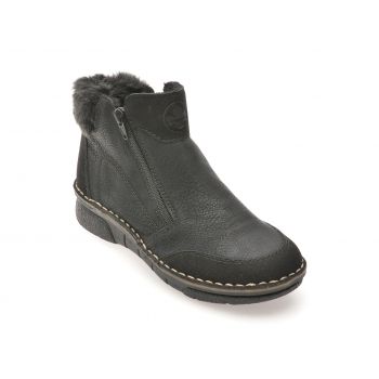 Ghete casual RIEKER negre, 73352, din piele ecologica