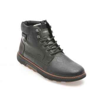 Ghete casual RIEKER negre, B3342, din piele ecologica