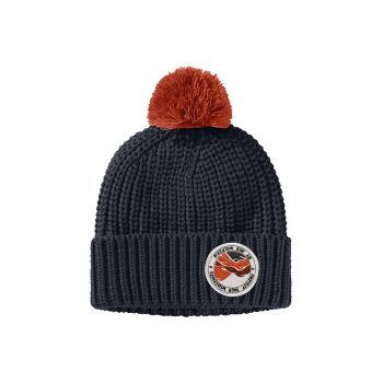 Jack Wolfskin caciula copii POMPOM BADGE culoarea albastru marin