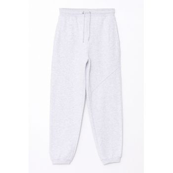 Pantaloni de trening relaxed fit cu model uni