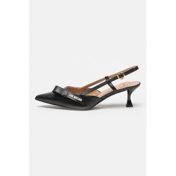 Pantofi slingback de piele