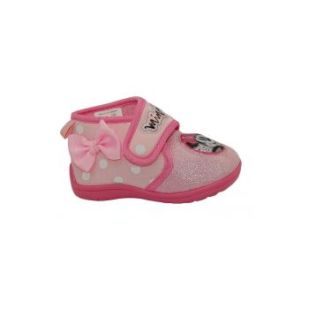 Pantofi sport cu imprimeu Minnie Mouse si velcro