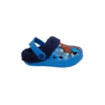 Saboti slingback cu captuseala teddy Spider-Man