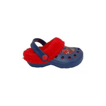 Saboti slingback cu captuseala teddy Spider-Man