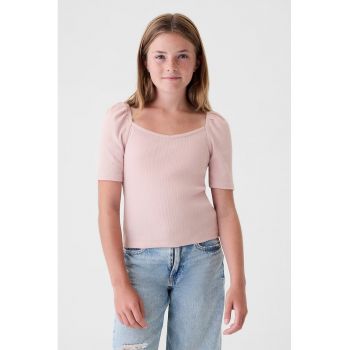 Tricou de bumbac cu aspect striat