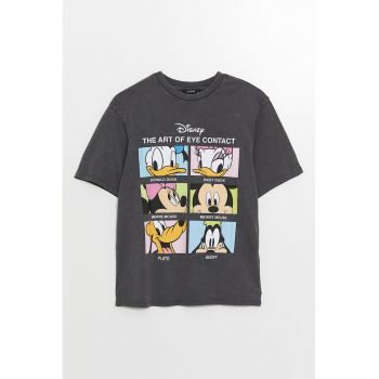 Tricou din bumbac cu imprimeu cu caractere Disney