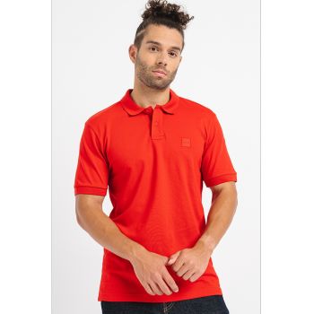 Tricou polo slim fit din material pique Passenger