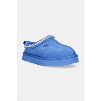 UGG papuci din piele intoarsa pentru copii K TAZZ culoarea bej