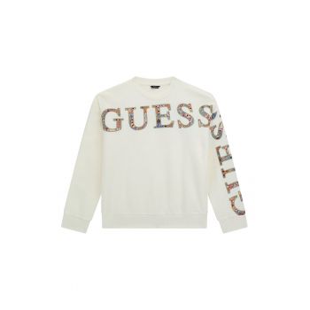 GUESS - Bluza de trening cu logo brodat