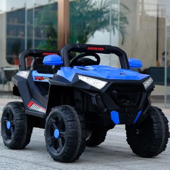 Masinuta electrica 12V cu telecomanda si scaun din piele Nichiduta Super Car Blue