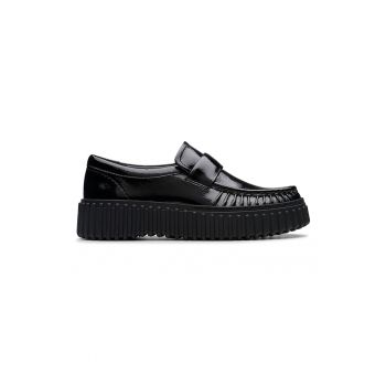 Pantofi loafer de piele cu detalii plisate