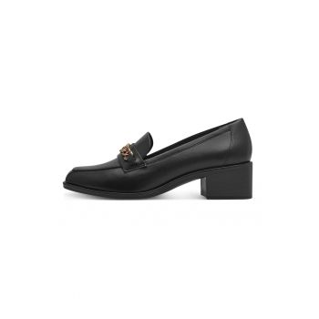 Pantofi loafer din piele cu detalii cu lant