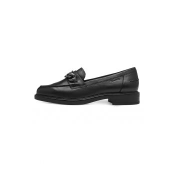 Pantofi loafer din piele cu detaliu monograma