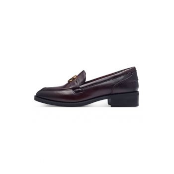 Pantofi loafer din piele ecologica cu model uni