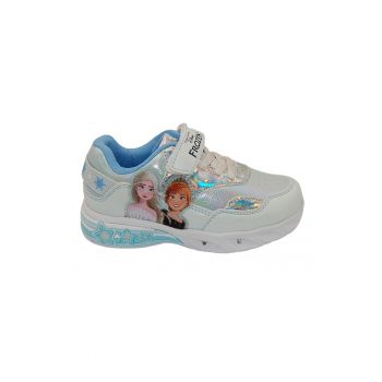 Pantofi sport cu imprimeu Frozen si velcro