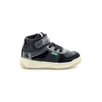 Pantofi sport mid-high cu garnituri de piele intoarsa