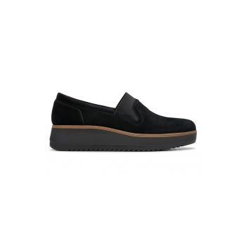 Pantofi wedge loafer de piele intoarsa Zylah